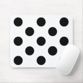 Zwarte witte polakdot - Mousepad Muismat (Met muis)