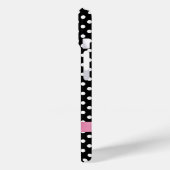 Zwarte witte polka stippen boog personaliseren alf Case-Mate iPhone case (Achterkant / Links)