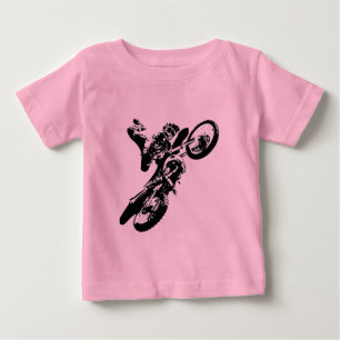 Zwarte witte Pop Art Motocross Motorcyle Sport