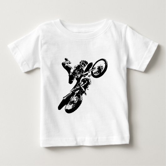 Zwarte witte Pop Art Motocross Motorcyle Sport (Voorkant)
