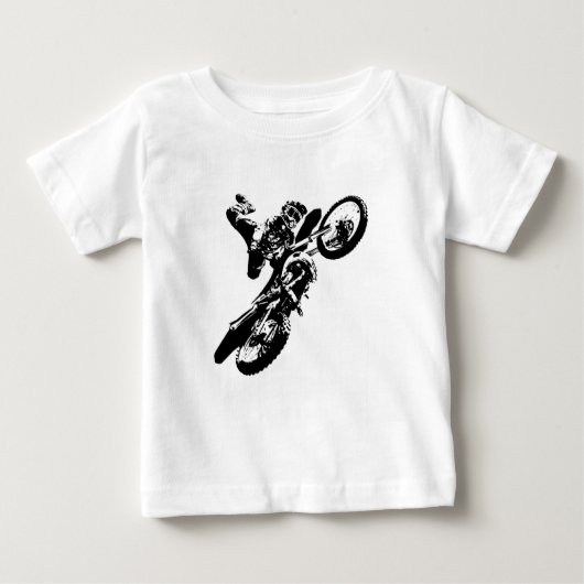 Zwarte witte Pop Art Motocross Motorcyle Sport (Voorkant)