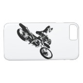 Zwarte witte Pop Art Motocross Motorcyle Sport Case-Mate iPhone Case (Achterkant (Horizontaal))