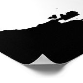 Zwarte witte Pop Art Motocross Motorcyle Sport Poster (Hoek)