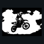 Zwarte witte Pop Art Motocross Motorcyle Sport Poster<br><div class="desc">Sport Digitaal bewerkte kunst - Motocross Poster print - College Pop Art - Computer Afbeeldingen - De enige manier om geweldig werk te doen is van wat je doet houden.</div>