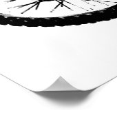 Zwarte witte Pop Art Motocross Motorcyle Sport Poster (Hoek)