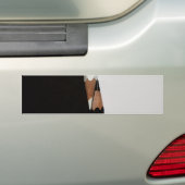 zwarte witte potloden bumpersticker (Op auto)