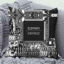 Zwarte witte printplaat Geek Electronics