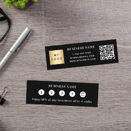 Zwarte witte qr-code business logo klantenkaartje