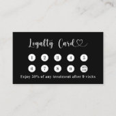 Zwarte witte qr-code business logo klantenkaartje (Voorkant)