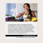 Zwarte witte QR-code Foto Sociale media pictogramm Visitekaartje (Binnenkant ongevouwen)