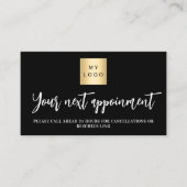 Zwarte witte QR-kaart voor zakelijke logo Kortingskaartje (Voorkant)