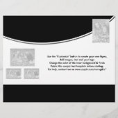 Zwarte witte reclameboodschap voor de sjabloon van flyer (Voorkant)