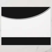 Zwarte witte reclameboodschap voor de sjabloon van flyer (Achterkant)