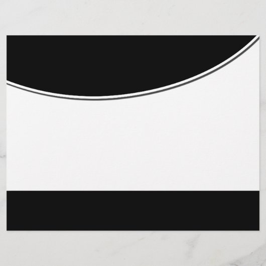 Zwarte witte reclameboodschap voor de sjabloon van flyer (Achterkant)