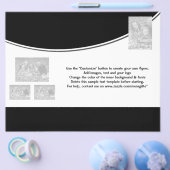 Zwarte witte reclameboodschap voor de sjabloon van flyer (Enkel)