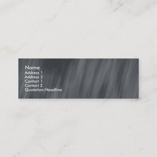 zwarte witte regenval met skinny - profielkaarten mini visitekaartje (Voorkant)