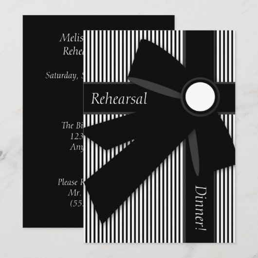 Zwarte & witte rehearings kaart (Voorkant / Achterkant)