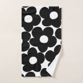 Zwarte & Witte Retro Daisies #1 #decor #art Bad Handdoek (Handdoek)