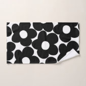 Zwarte & Witte Retro Daisies #1 #decor #art Bad Handdoek (Handdoek)