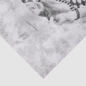  zwarte witte retro Girl Polka Dot Bikini Tissuepapier (Detail)