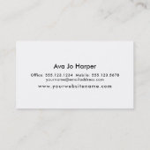 Zwarte & Witte Retro Patronen x Vier: Pret & Funky Visitekaartje (Achterkant)