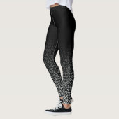 Zwarte & Witte Retro Rond gemaakte Vierkante Leggings (Links)
