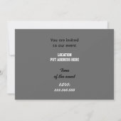 Zwarte witte rockster, elektrische gitaarvleugels kaart (Achterkant)