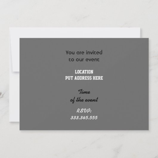 Zwarte witte rockster, elektrische gitaarvleugels kaart (Achterkant)