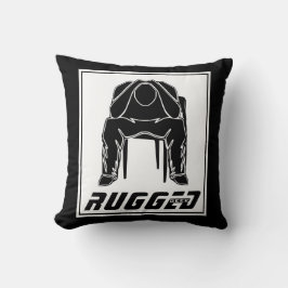 zwarte witte rode Man Holding Head | Man voor denk Kussen