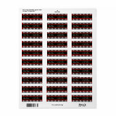 ZWARTE WITTE RODE ORIENTALE DAMASKSTROMEN ETIKET (Full Sheet)