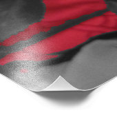 zwarte witte rode rozen klassiek foto afdruk (Hoek)