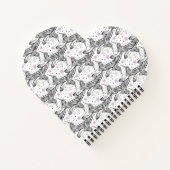 Zwarte, witte, roze Hummingvogels IV Notitieboek (Achterkant)