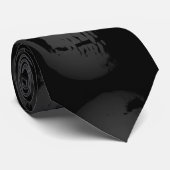 Zwarte witte schedel Skeleton Fantasy Art Heavy Me Stropdas (Opgerold)