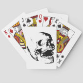 Zwarte witte schedel speelkaarten (Achterkant)