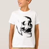 Zwarte witte schedel t-shirt (Voorkant)