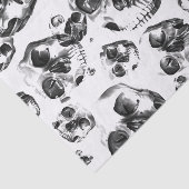 Zwarte & Witte Schedels Skelet Schedel Kunst Patro Tissuepapier (Detail)