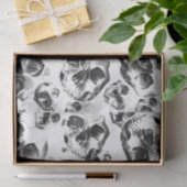 Zwarte & Witte Schedels Skelet Schedel Kunst Patro Tissuepapier (Geschenk)