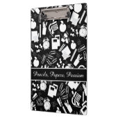 Zwarte Witte school Voorraden Patroon LeraarStuden Klembord (Links)