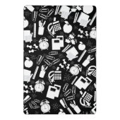 Zwarte Witte school Voorraden Patroon LeraarStuden Mini Klembord (Achterkant)