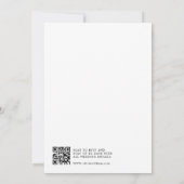 Zwarte Witte Script Bruiloft Kaart (Achterkant)
