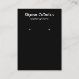 Zwarte witte sierlijke oorbellen display visitekaartje