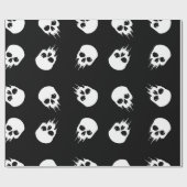 zwarte witte skelet cadeaupapier (Vlak)