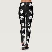 zwarte witte skelet leggings (Achterkant)