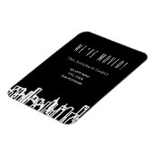 Zwarte witte skyline die we hebben verplaatst magneet (Linkerzijde)