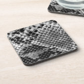 Zwarte witte slang bier onderzetter (Linkerzijde)