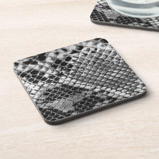 Zwarte witte slang bier onderzetter (Linkerzijde)