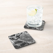 Zwarte witte slang bier onderzetter (Rechterzijde)