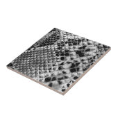 Zwarte witte slang tegeltje (Zijkant)