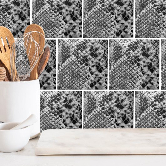 Zwarte witte slang tegeltje
