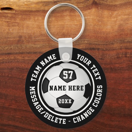 Zwarte, witte Sleutelhangers van de Voetbal (Voorkant)